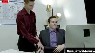 DisruptiveMovie.com - Office threesome withEvan Knoxx, Trevor Harris, and boss Jayden