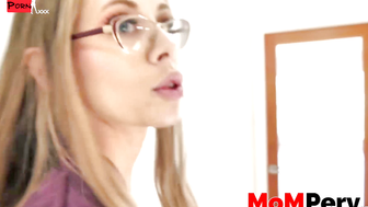Slutty MILF teaching her stepson how to please a real pussy