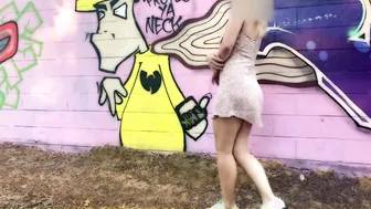 Fiance Flashing Gigantic Titties and Vagina inside Outdoor Strip | Outdoor Exhibitionist