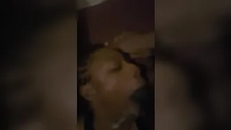 Ebony sucks big black cock