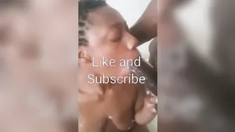 Ebony sucks big black cock