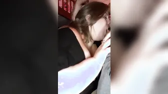 cougar Making this Daddys Eyes Roll back from Oral Sex. Swallowed his Cum