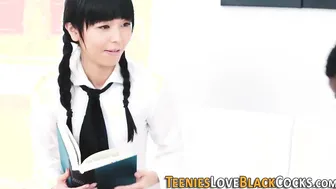 chinese slut sucks huge ebony dick