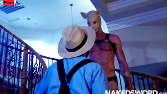 NAKEDSWORD Masked Link Parker Rides Brock Banks Thick Meat