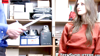 Naughty Little Thief Kenzi Ryans Gets Down on Hands and Knees for the Coppers!