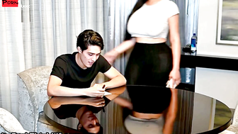 Stepmoms Dirty Secret JawDropping MILF Sucks, Fucks and Takes Cum from Innocent Stepson in Explicit Threesome!