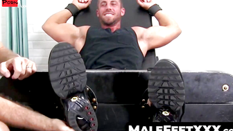 Sole Destroyers Unleashed Hunks Tied Up for Torturous Foot Play