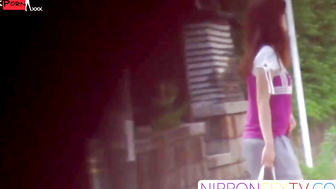 Sakuras Secret Caught in the Act  Japanese Cutie Caught Peeing in Public by Stealthy Voyeur!