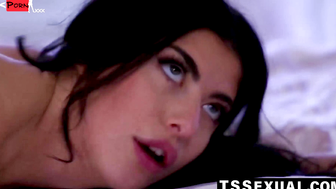 UNBELIEVABLE! TSSexual.com Busty Gal Ritchie Sucks Transgender Lucy Harts Cock