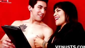 3some Blowjob Party - She-Maledom BDSM Scene with 2 Babes in Role Reversal