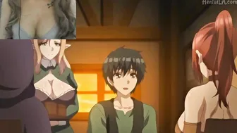 Animated - three girls fucks a lucky boy (HAREM)