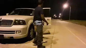 Bbw fucks big black cock into the middle of the street