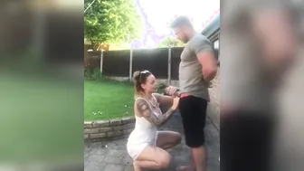 Early porn video – Early Morning Using The Garden Slut
