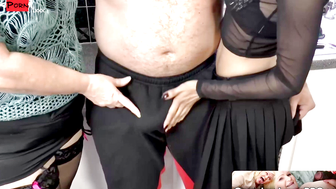 Twice the Pleasure 6Pack Stud Sucks Both Lacey Starrs and His Secretarys Faces in Insatiable Threesome