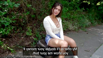 Caught in the Act Shameless Whore Public Agent Tru Kait Gets Lit Up by a Monster Cock in a Park!