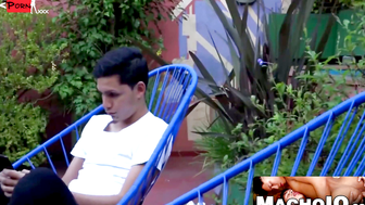 Burning Passion Young Latino Twink Ignites Passion with Raw and Untamed Frenzy