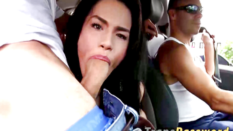 Busty Shemale Milagros Bejarano Gangbanged in Buckwild Outdoor Sex Frenzy!