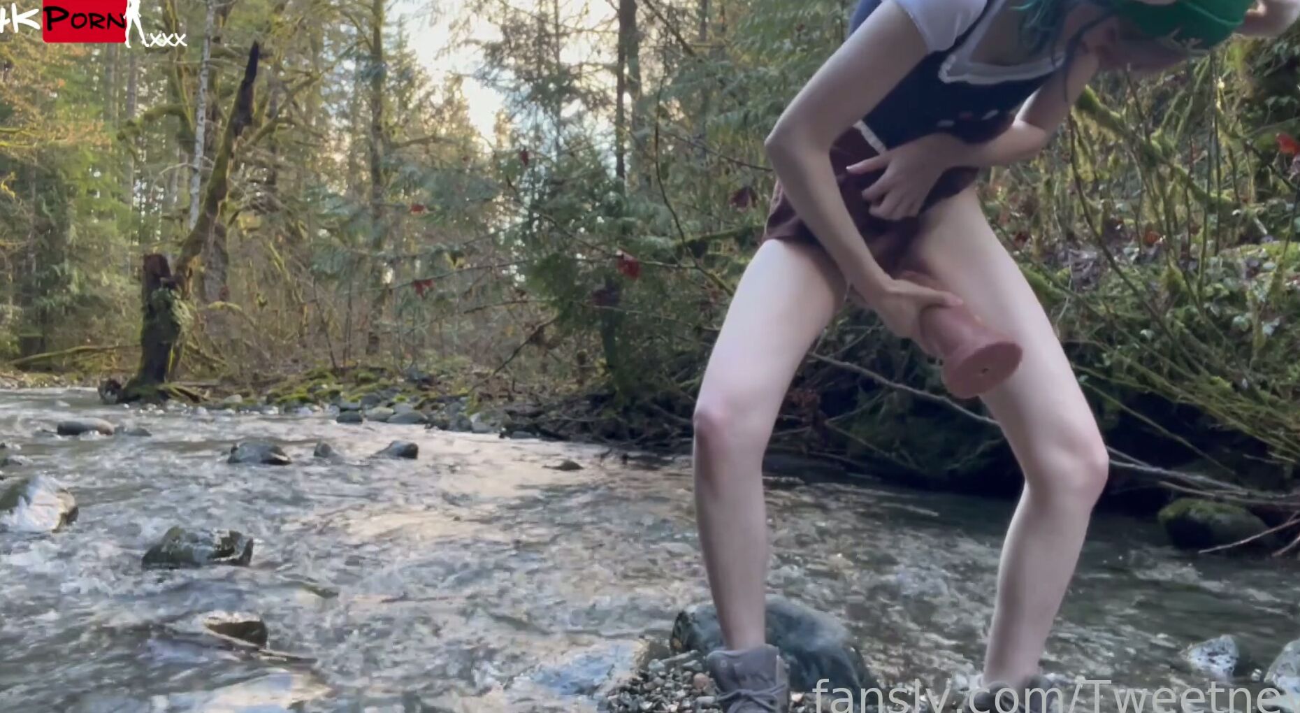 Petite-Alternative-Slut - Scene 1" or "The Woods Whisperer's Pleasure Garden", this scene is about an innocent girl who gets lost in the dark forests where she encounters strange things
