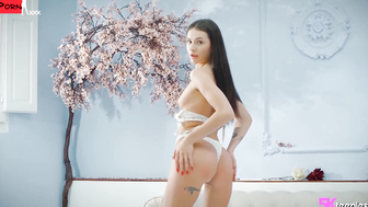 Sultry Euro SirenGets Wrecked by threesome oral creampie
