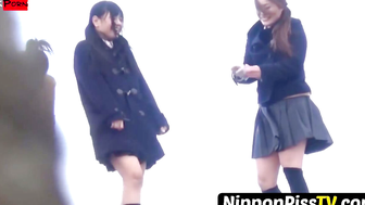 JapanSchoolGirl - Exclusive Footage of Eager Students in Peeing Party