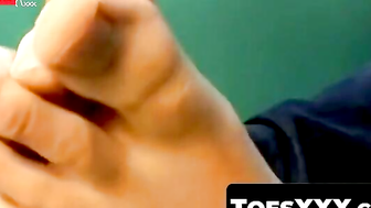 ToesXXX.com The Oral Obsession Colby Bonds Teases with Toe Sucking, Cumming Surfaces