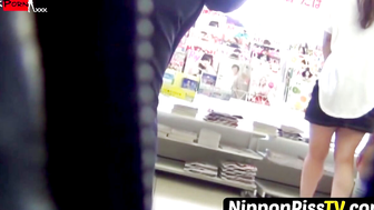 Public Exposed - Tokyo's Daring Young Lady Reveals Her Secret In The Restroom!