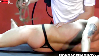 Bondaged And - Teen Boy's Painful Training Session With His Master