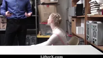 Adorable Blonde Barely Legal Banged inside Security Room For Stealing at Mall