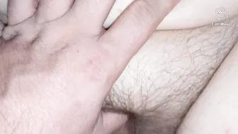 Chubby Couple into Deeper Cream Pie Close up