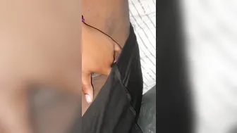 My Fat Freaky Bushy Twat inside Ebony Dress