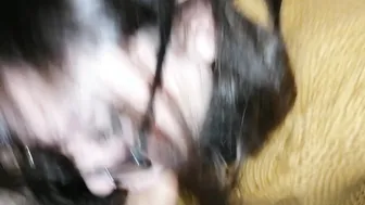Cosplay Goddess Velma Sloppy Deep Throat Receives a Facial (Booby Doo) a Scooby