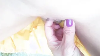 Angel Fowler Masturbating Publicly on the Puffy Jacket near Waterfall - Tik