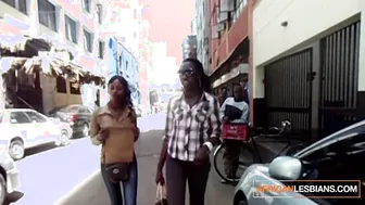 Young lesbians eating snatch to orgasm inside outside toilet