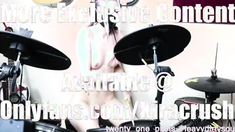 DRUM CHALLENGE chick tries to Play Drums with Toy into her Snatch