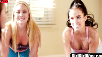 Lesbians Share Passion in Hot Yogi Adventure - Scene #1