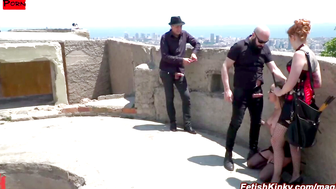 Public Orgies in Paradise - 3 Strangers Get Brutalized by Dominant Steves