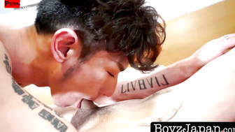 UNBELIEVABLE! JapNipPix.com   Ginger Japanese Twink Takes on a Tattooed Stallion  GET READY FOR THE RIDE OF YOUR LIFE!