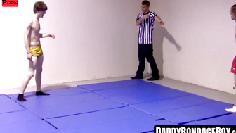 Bondaged Slave Boy's Training - Dominatrix Teaches Him Lessons in Pain
