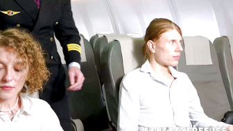 Inflight Encounters - Group Sex Party on Airplane with Hot Stewardesses