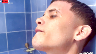 Sultry Shower Seduction Teen Latino gorgeous boy strips down for You!