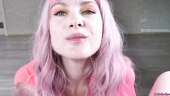 point of view chick Oral Sex and Hand Job Penis after Work - Cum Drink