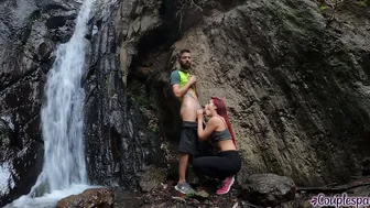 Outdoor Sex Inside A Waterfall
