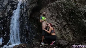 Outdoor Sex Inside A Waterfall