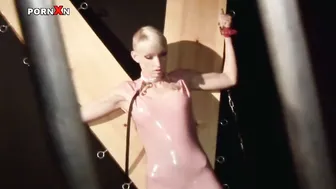 Short haired sub getting pissed into the face