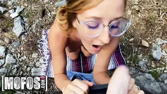 Mofos - Big Tit Molly Pills Is So Lusty She Masturbates Inside The Woods  Blows