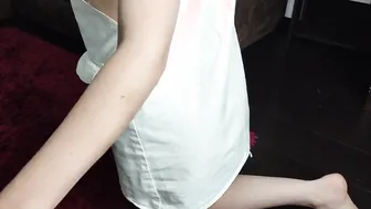 Vulgar blonde suck gigantic dick deeply and face jizzed.