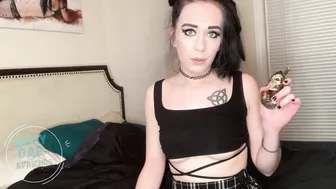 Gigantic Titty Gothic Gf Fucks her Butt and Cunt while you See