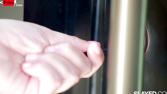 Illicit Affair Curvy Seductress Valentina Nappi and Tiny Temptress Nicole Vaunt Engage in Steamy Glass Dildo Encounter