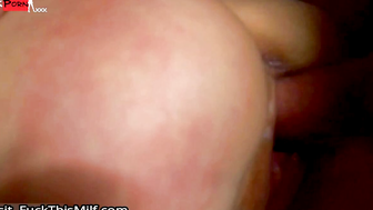 UNLEASH THE BEAST  Stunning 22yearold Brunette Gets ravaged by a Hung Giant in Raw Doggystyle Creampie Action!