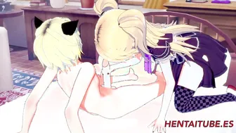 Genshin Impact Cartoon - Fischl Rough Sex two-two
